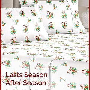CGK LINENS QUEEN/KING CHRISTMAS SHEET SETS NIP
